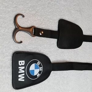 BMW Black Car Seat Belt Covers hook headrest metal double hook type